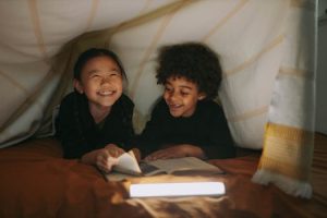 Blanket forts built with children spark imagination